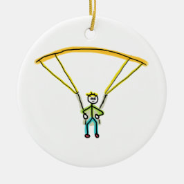 Adorno De Cerámica Paragliding Stickman