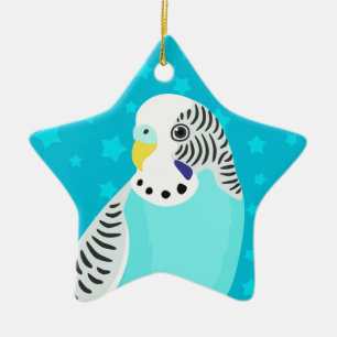 Adorno De Cerámica Parakeet dulce del pájaro