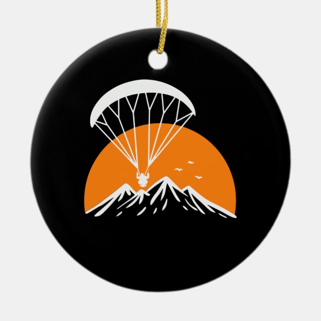 Adorno De Cerámica Paramotor Retro Vintage (Frente)