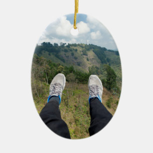 Adorno De Cerámica Parapente sobre Medellín