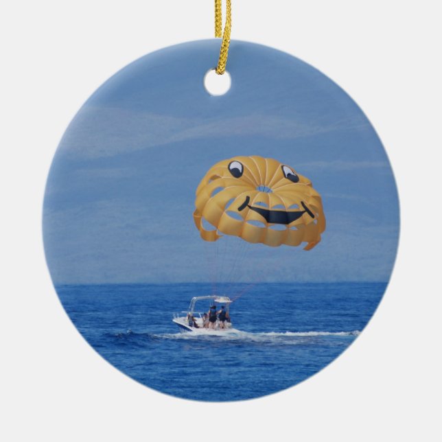 Adorno De Cerámica Parasailing del amor (Frente)