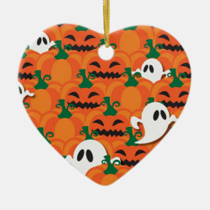 Adorno De Cerámica Parche de Calabazas Embrujadas de Halloween Fantas