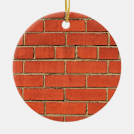 Adorno De Cerámica Pared clásica de ladrillo rojo