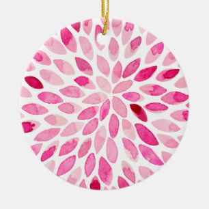 Adorno De Cerámica Paredes de brocha acuarela - paleta rosa