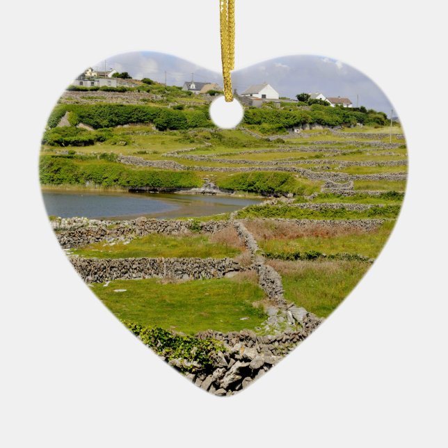 Adorno De Cerámica Paredes de piedra de Irlanda (Frente)