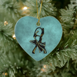 Adorno De Cerámica Pareja bailando en la noche