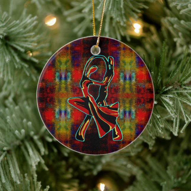 Adorno De Cerámica Pareja bailarina (Árbol)