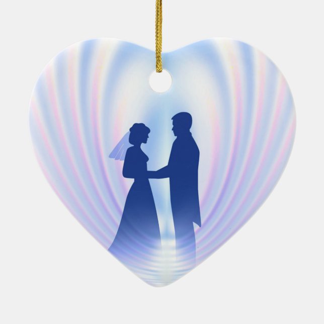 Adorno De Cerámica Pareja boda (Atrás)