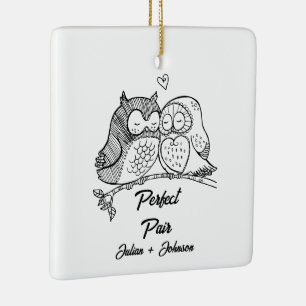 Adorno De Cerámica Pareja de emparejamiento perfecto personalizado