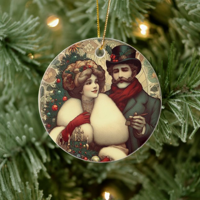 Adorno De Cerámica Pareja de Navidades de Victoria (Árbol)