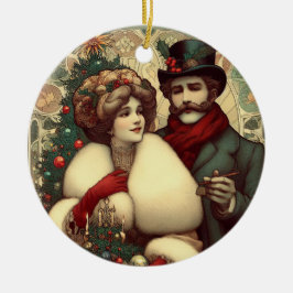 Adorno De Cerámica Pareja de Navidades de Victoria