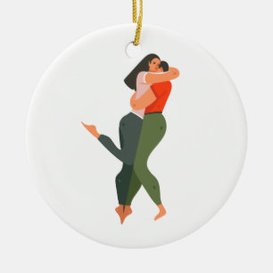 Adorno De Cerámica Pareja Joven Enamorada