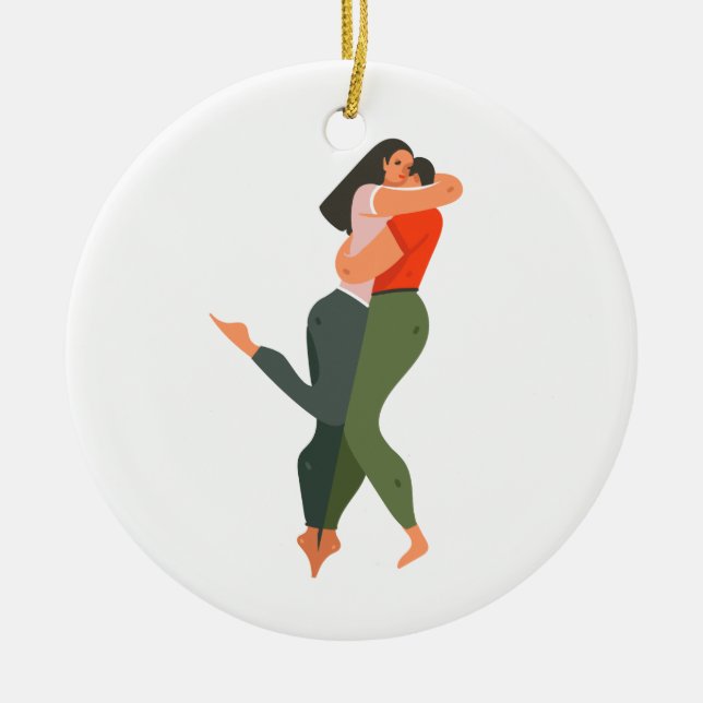 Adorno De Cerámica Pareja Joven Enamorada (Frente)