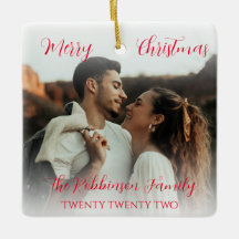 Pareja minimalista Doble cara Foto Guión Rojo