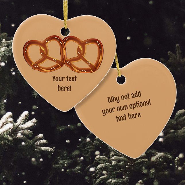 Adorno De Cerámica Pareja perfecta de pretzels forma Knot - Su texto  (Subido por el creador)