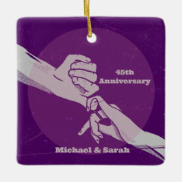 Adorno De Cerámica Pareja romántica de aniversario personalizada con