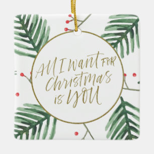 Adorno De Cerámica Pareja todo lo que quiero para los Navidades es fo