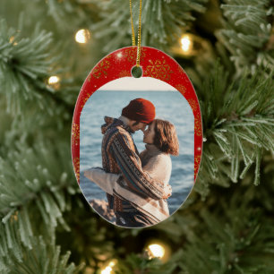 Adorno De Cerámica Parejas de novios en su primer año de Navidad