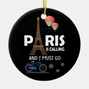 Adorno De Cerámica París Está Llamando Y Debo Ir A Francia Vacacional