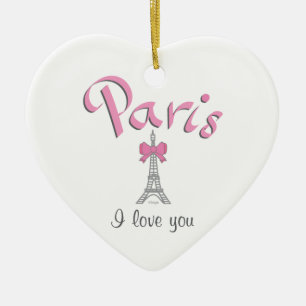 Adorno De Cerámica París te amo