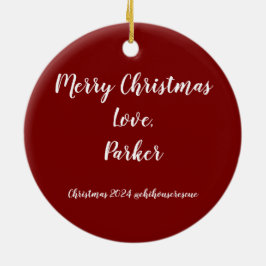 Adorno De Cerámica Parker Christmas Ornament 2024