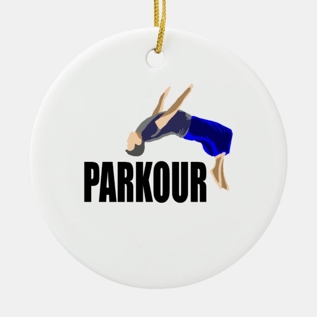 Adorno De Cerámica Parkour Extreme Sport (Frente)