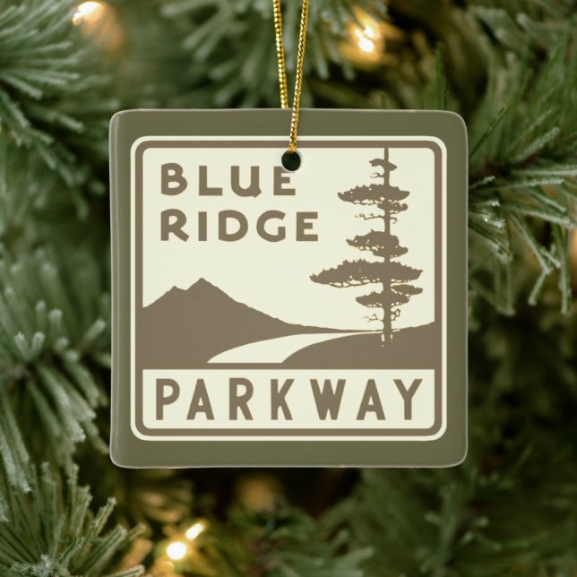 Adorno De Cerámica Parkway Blue Ridge (Árbol)