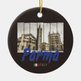 Adorno De Cerámica Parma Emilia-Romagna Italia Vintage Souvenir