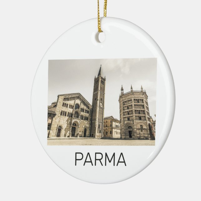 Adorno De Cerámica Parma Emilia Romagna Piazza Del Duomo Italia (Izquierda)