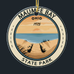 Adorno De Cerámica Parque estatal Maumee Bay Ohio Vintage<br><div class="desc">Ilustracion del Parque Estatal Maumee Bay. El parque es una zona de recreación pública situada a orillas del lago Erie.</div>