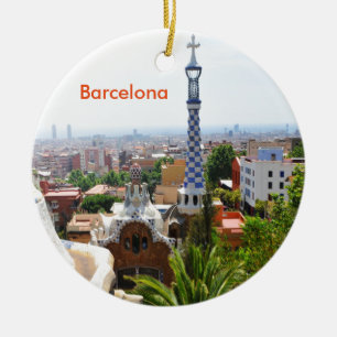 Adorno De Cerámica Parque Guell en Barcelona, España