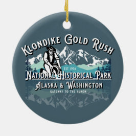 ADORNO DE CERÁMICA PARQUE HISTÓRICO NACIONAL DE KLONDIKE GOLD RUSH