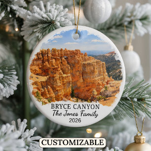 Adorno De Cerámica Parque Nacional Bryce Canyon personalizado, Utah