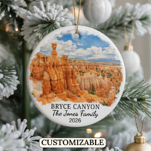 Adorno De Cerámica Parque Nacional Bryce Canyon personalizado, Utah