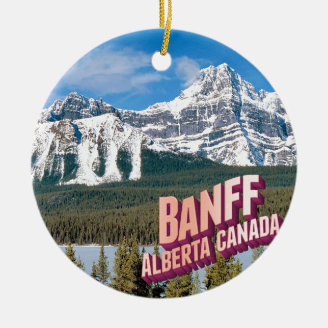 Adorno De Cerámica Parque nacional de Banff (Frente)