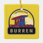 Adorno De Cerámica Parque nacional de Burren Irlanda Viaje Art Vintag<br><div class="desc">Diseño de arte vectorial Burren. El parque cuenta con montañas,  blogs,  coronas,  pastizales y bosques. El parque es el más pequeño de los parques nacionales de Irlanda.</div>