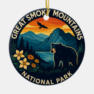 Adorno De Cerámica Parque Nacional de las Grandes Montañas Humeantes