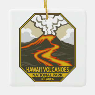 Adorno De Cerámica Parque nacional de los Volcanes de Hawái Kilauea R