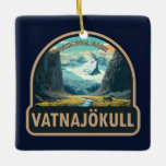 Adorno De Cerámica Parque nacional de Vatnajokull Islandia Viaje Viaj<br><div class="desc">Diseño de vectores Vatnajökull. Definida por glaciares masivos,  cuevas de hielo,  cumbres montañosas nevadas,  zonas geotérmicas activas y ríos,  la región incluye Jökulsárlón.</div>
