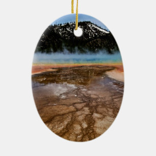 ADORNO DE CERÁMICA PARQUE NACIONAL DE YELLOWSTONE, PRISMÁTICO