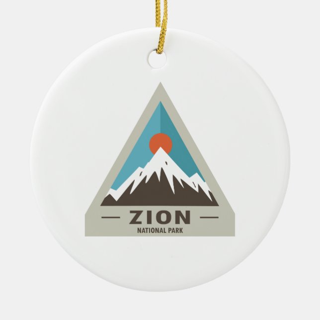 Adorno De Cerámica Parque nacional de Zion (Frente)