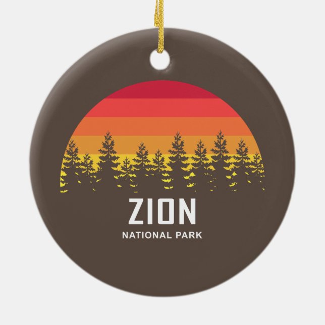 Adorno De Cerámica Parque nacional de Zion (Atrás)