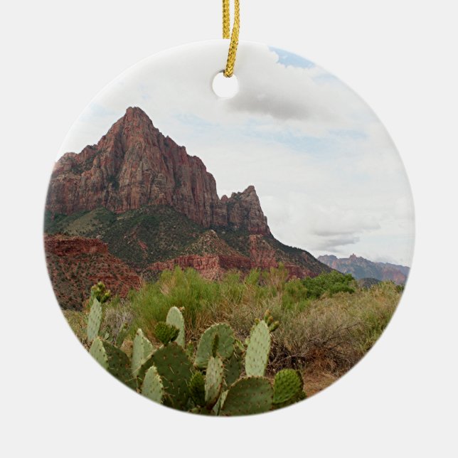 Adorno De Cerámica Parque nacional de Zion, vigilante, Utah, los (Frente)