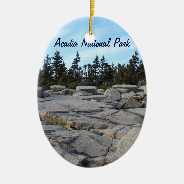 Adorno De Cerámica Parque nacional del Acadia, Maine (Frente)