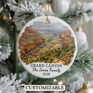 Adorno De Cerámica Parque Nacional del Gran Cañón personalizado, Ariz
