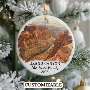 Adorno De Cerámica Parque Nacional del Gran Cañón personalizado, Ariz