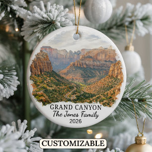 Adorno De Cerámica Parque Nacional del Gran Cañón personalizado, Ariz