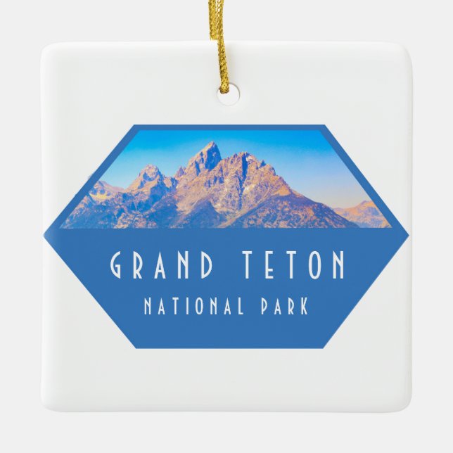 Adorno De Cerámica Parque nacional del Gran Tetón (Anverso)
