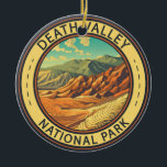 Adorno De Cerámica Parque nacional del Valle de la Muerte Arte de Via<br><div class="desc">Diseño de arte vectorial del Valle de la Muerte. El parque es conocido por el cañón de Titus,  con una ciudad fantasma y rocas coloridas,  y las salinas de la cuenca Badwater,  el punto más bajo de Norteamérica.</div>