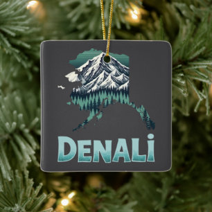 Adorno De Cerámica Parque nacional Denali Montaña Alaska